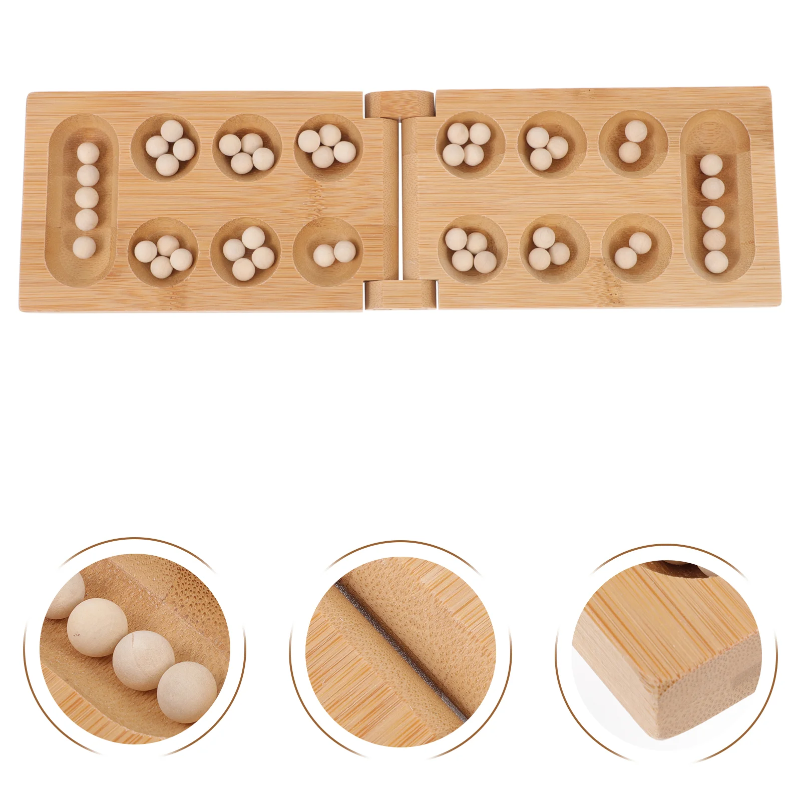 Mancala Board Game Creative Chess Children Bamboo Early Education Folding Toy Set Logic