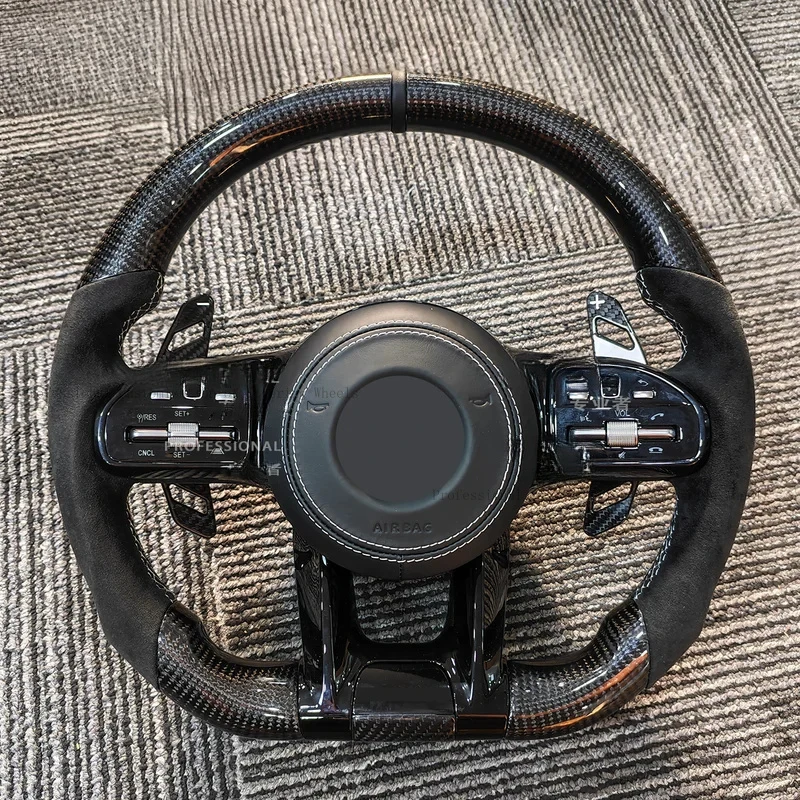 

Carbon Steering Wheel Complete Set for Mercedes Benz AMG W205 W204 W177 W213 C63 E63 S63 CLA CLS W212 W213 CIs Glc Gle Gls Gla