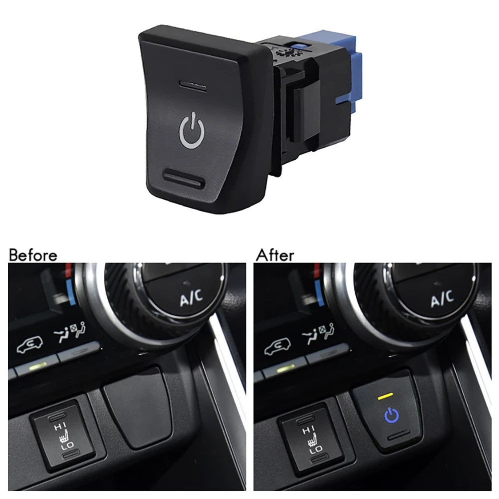 Car Modification Switch for Toyota RAV4 2019-2021 Hollow Position Reserved Upgrade Switch Instrument Control Button A