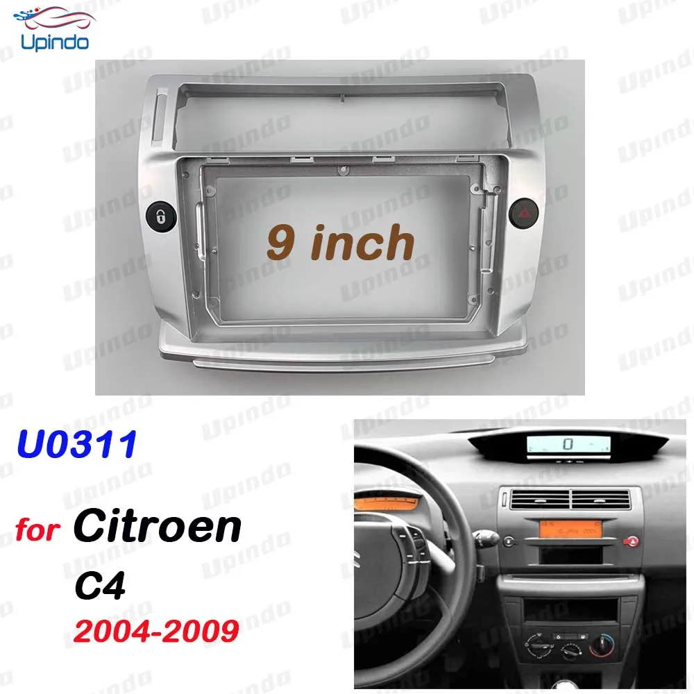 

2 Din 9-дюймовый автомобильный радиоприемник с лицевой панелью для Citroen C4 2004-2009 с DVD GPS MP5 Android Комплект для установки приборной панели