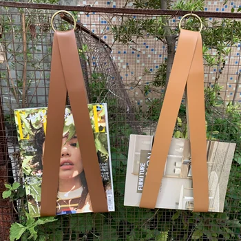 Organizador de almacenamiento de archivos para colgar en la pared, de cuero, personalizado, portarrollos, archivador para decoración