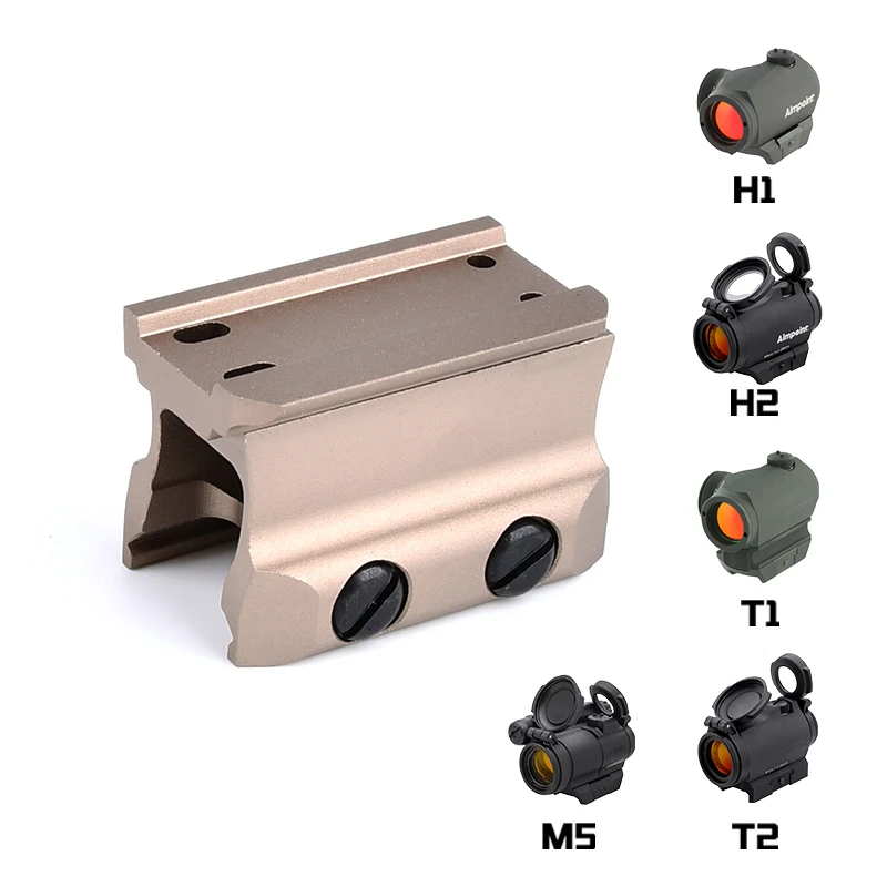 Metalowy mikro-mocowanie DD do kolimatora typu Red Dot, pasujące do T1T2 H1 H2 M5 z szyną Picatinny 20mm, akcesoria do pistoletów Airsoft M4 AR15.