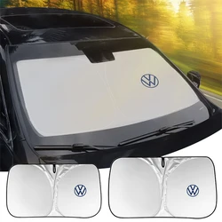 Car Front Windshield Sun Visor Foldable Sun Shade Cover for Volkswagen VW Golf 5 mk6 Passat b6 Jetta Scirocco T-cross Polo GTI