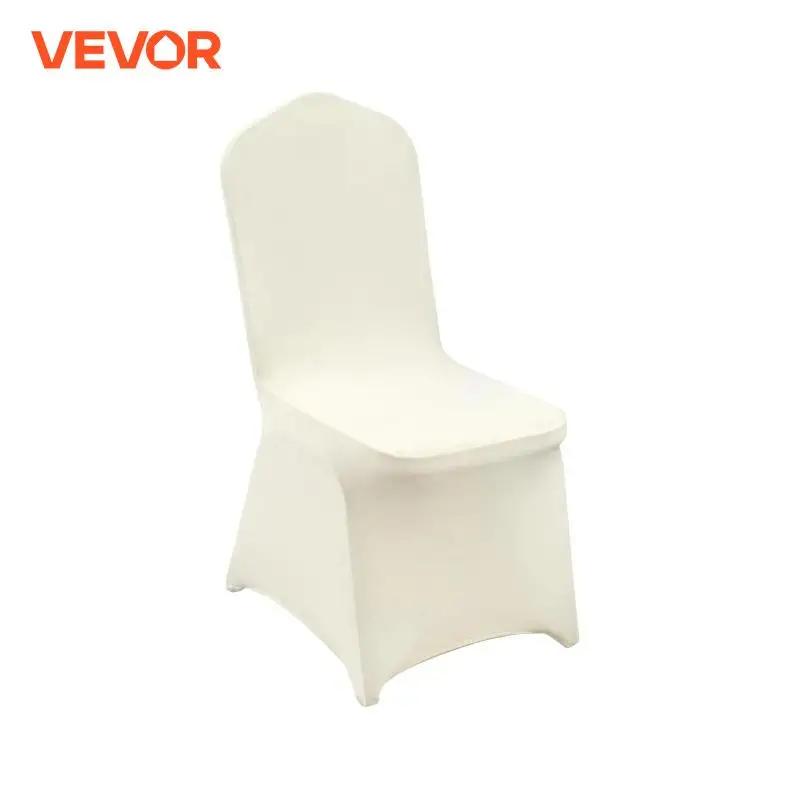 

VEVOR 30/50PCS Ivory Stretch Spandex Folding Chair Covers Universal Fitted Chair Cover Removable Washable Protective Slipcovers