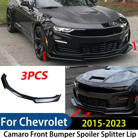 For Chevrolet Camaro 2015-2023 Front Bumper Spoiler Splitter Lip Diffuser Bumper Guard Apron Body Kit Modification Exterior