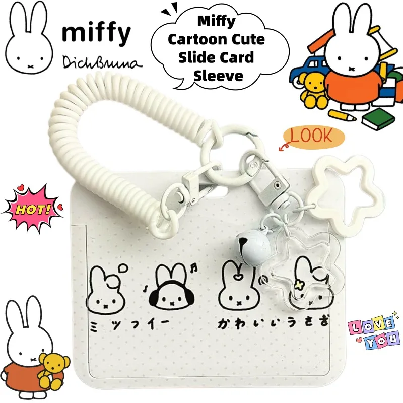 

New Miffy personality cartoon secondary student slide card set gift creative animation surrounding cute kawaii badge wholesale