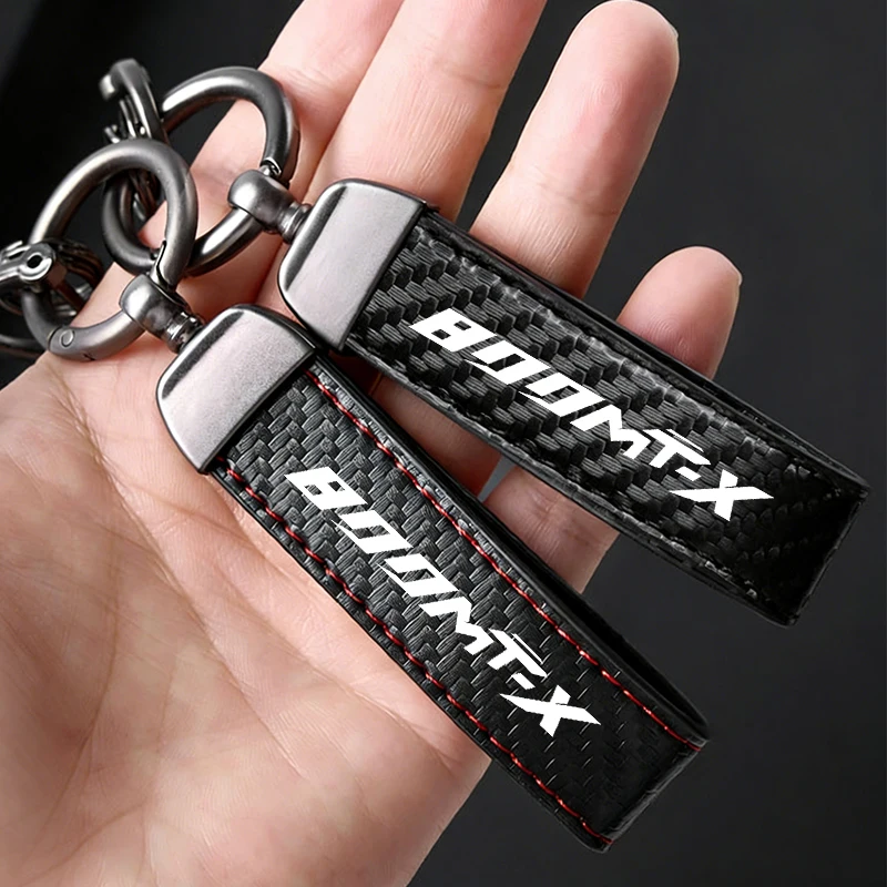 

Для CFMOTO 800MT-X 800MTX 2024 2025: Аксессуары для мотоциклов, брелок для ключей из кожи с карбоновым узором