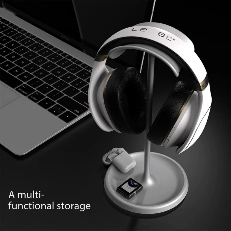 Universal Desktop Headphone Stand Aluminum Heavy Base Headset Rack Holder Support for Gaming Earphone Bottom Storage Rack