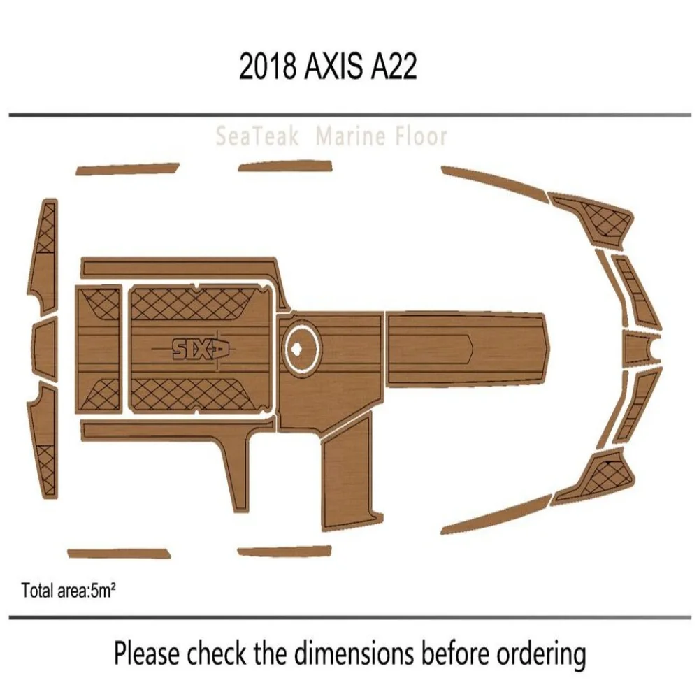 

2018 AXIS A22 Cockpit 1/4" 6mm EVA Faux Teak Decking FLOOR non-slip mat carpet SeaDek MarineMat Gatorstep Style Self Adhesive