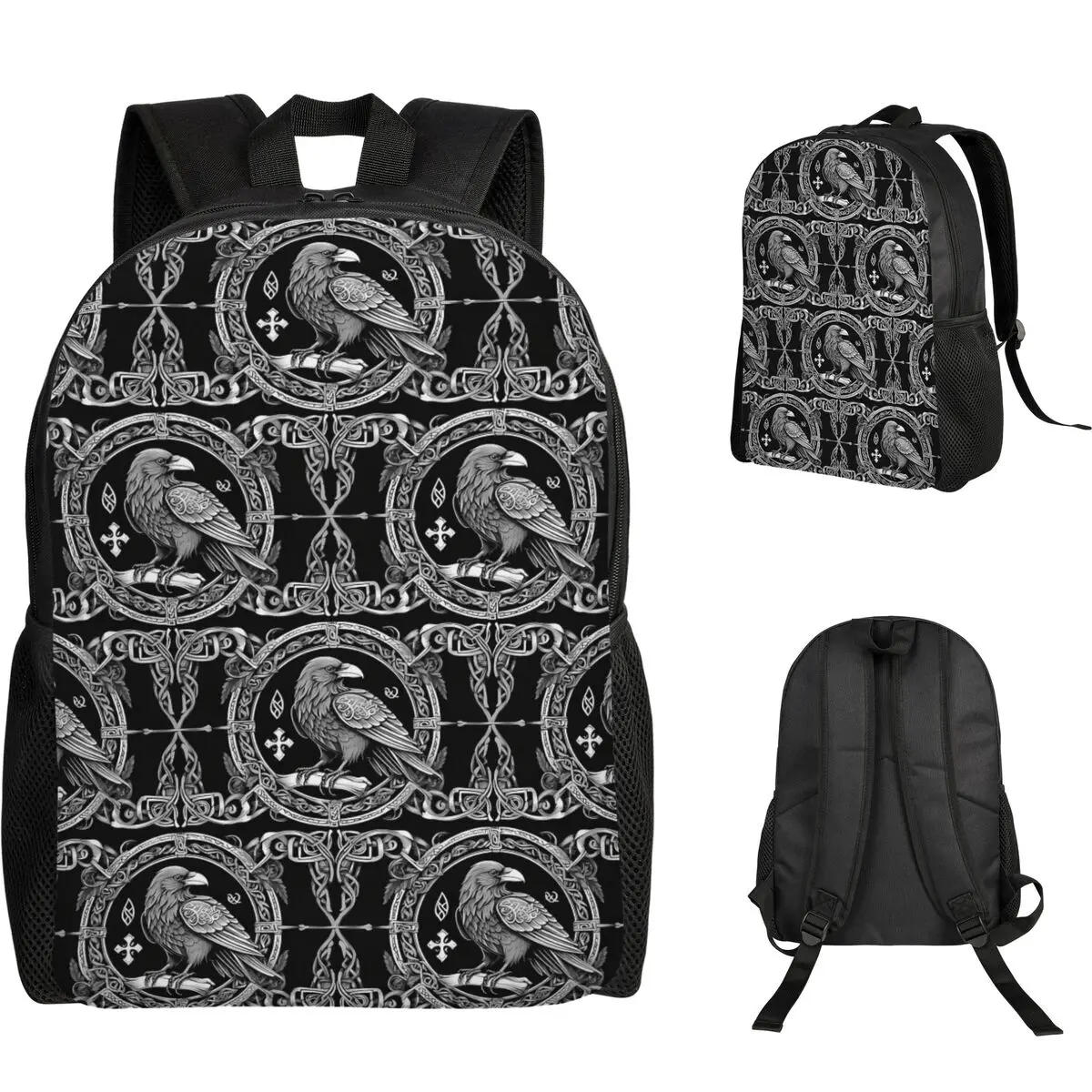 Yggdrasil Raven Backpack Student Boys Girls BookBag School Bag Laptop Shoulder Bags