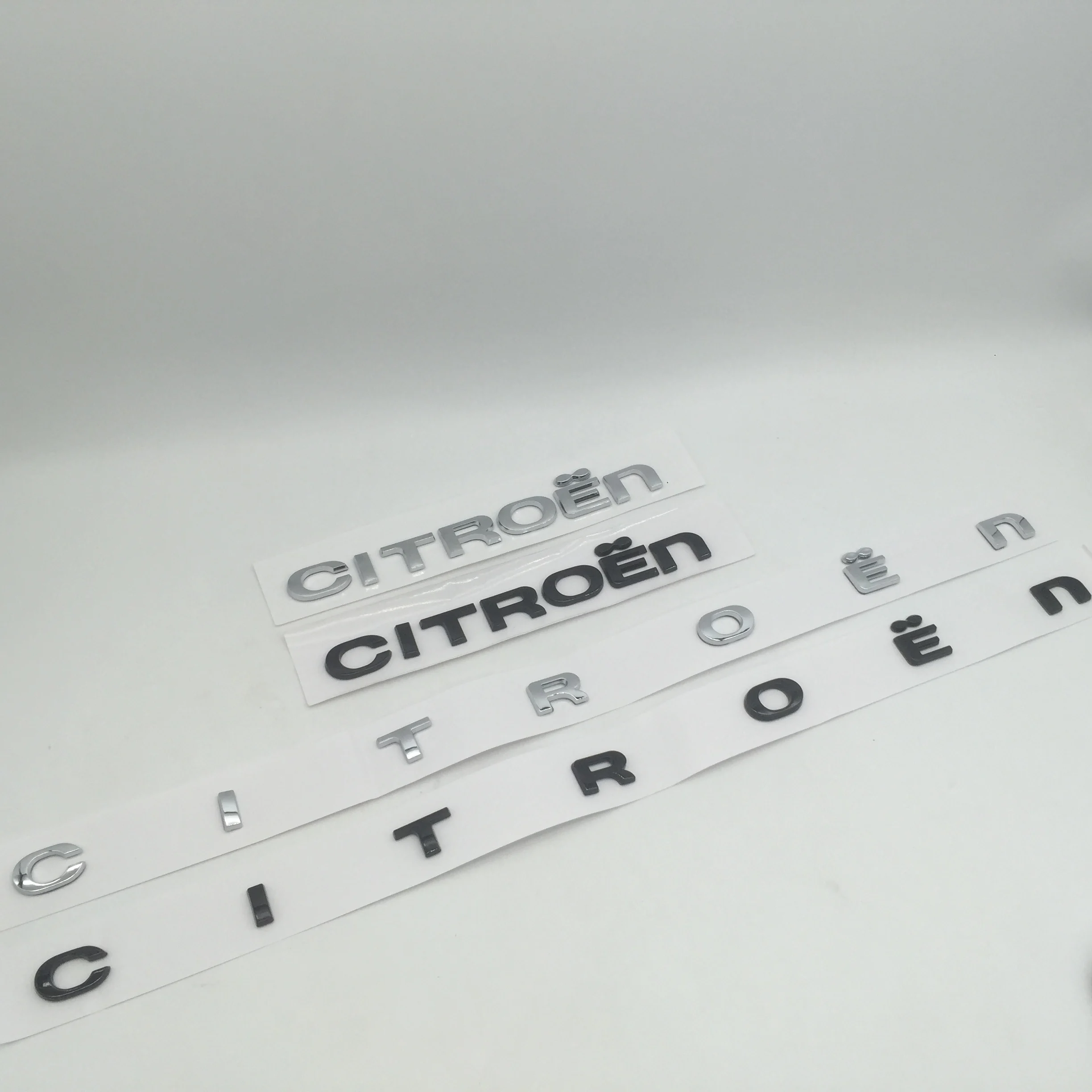 1 Uds. 3D ABS para Citroen letras de coche capó delantero emblema capó pegatina trasera insignia del maletero calcomanía estilo accesorios para automóviles