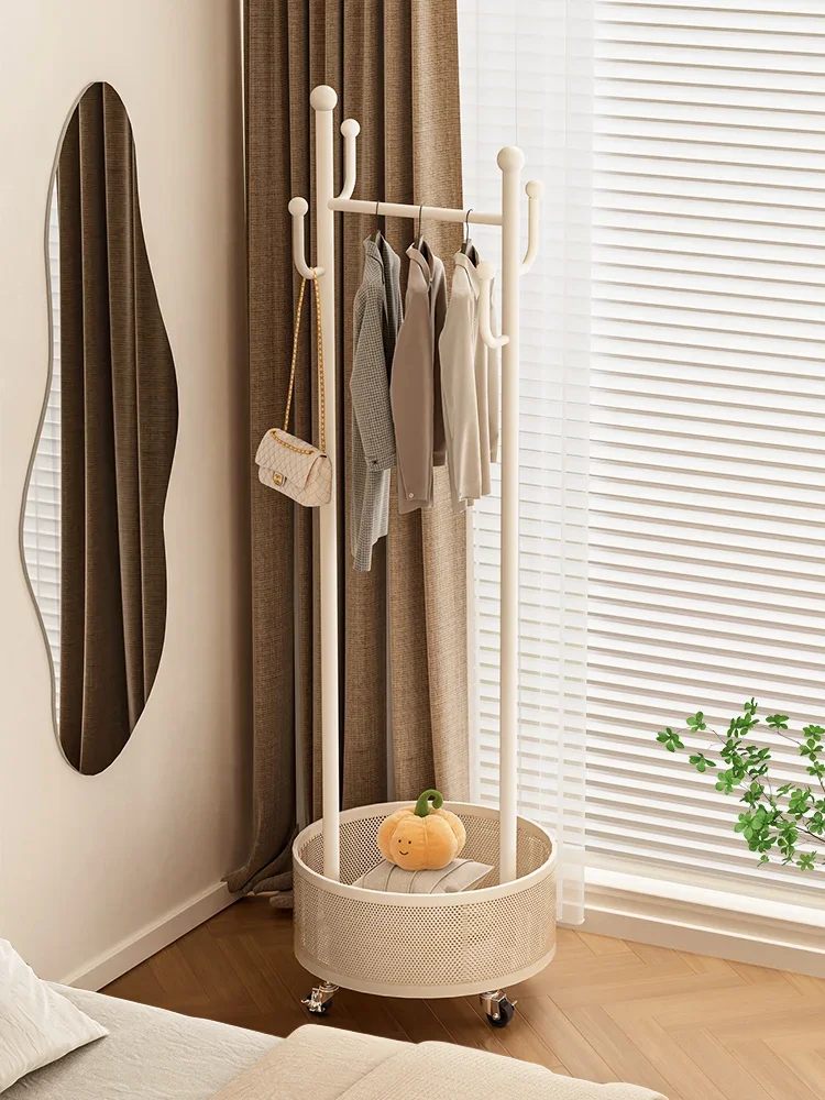 Clothes Hanger Standing Movable Portable Clothes Hanger Storage Organizer Coat Rack Floor Headboards Hanging Clothing Bedroom