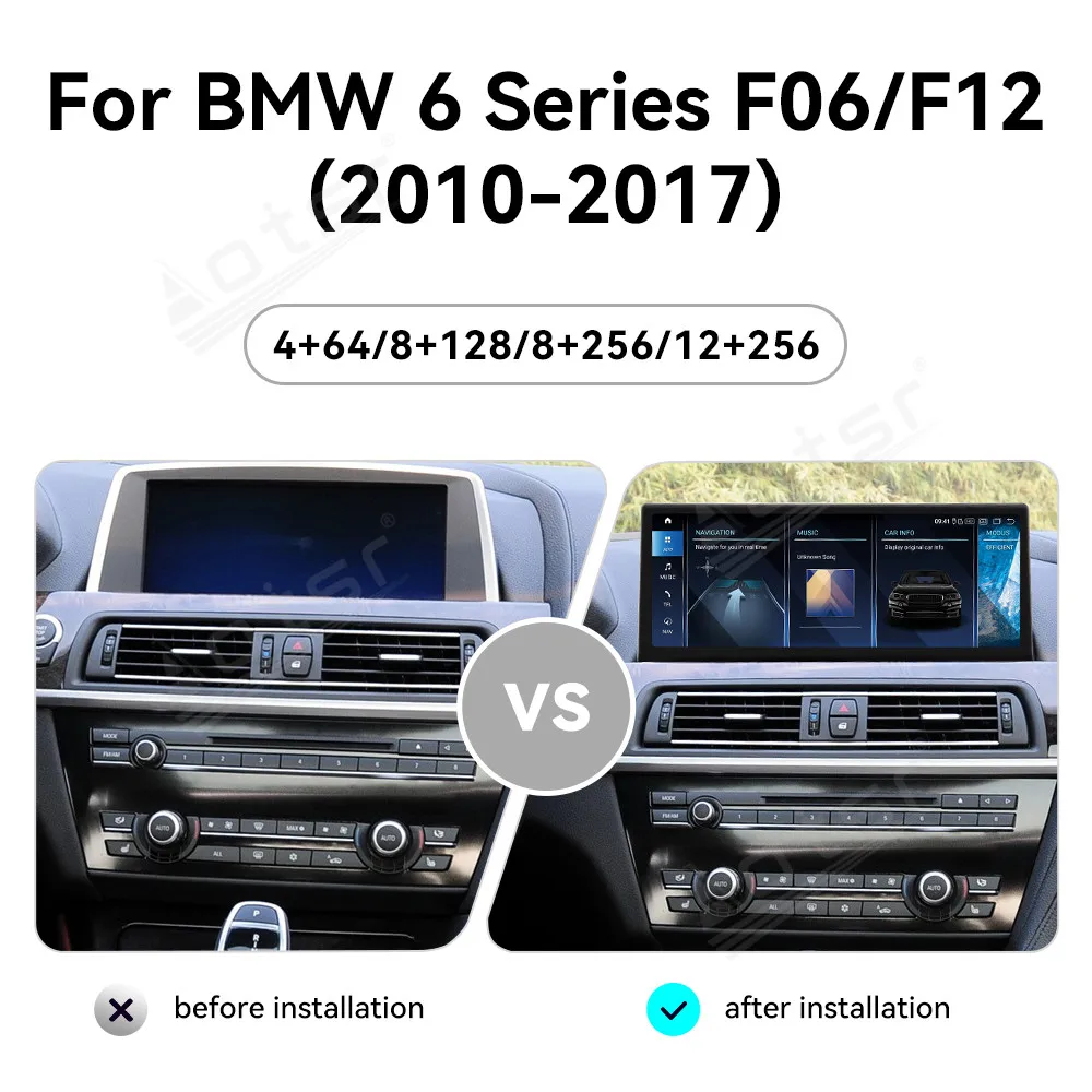 Qualcomm Car Multimedia Automotive Player For BMW 6 Series F06 F12 2010~2017 Android GPS Navigation Car Radio Stereo Head unit