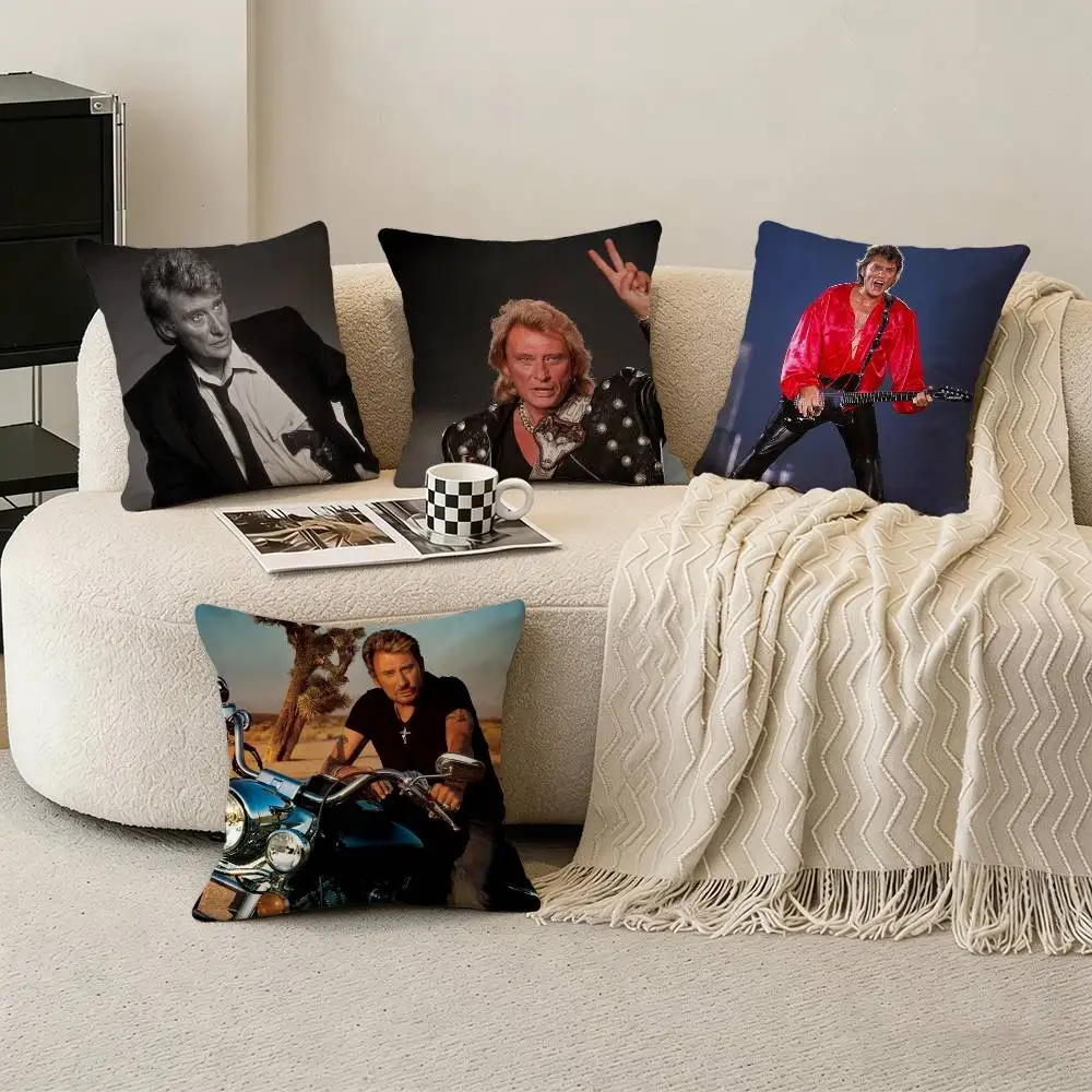 Singer J-Johnny H-Hallyday Pillow Case Cushion Cover Throw Pillow Case For Car Sofa