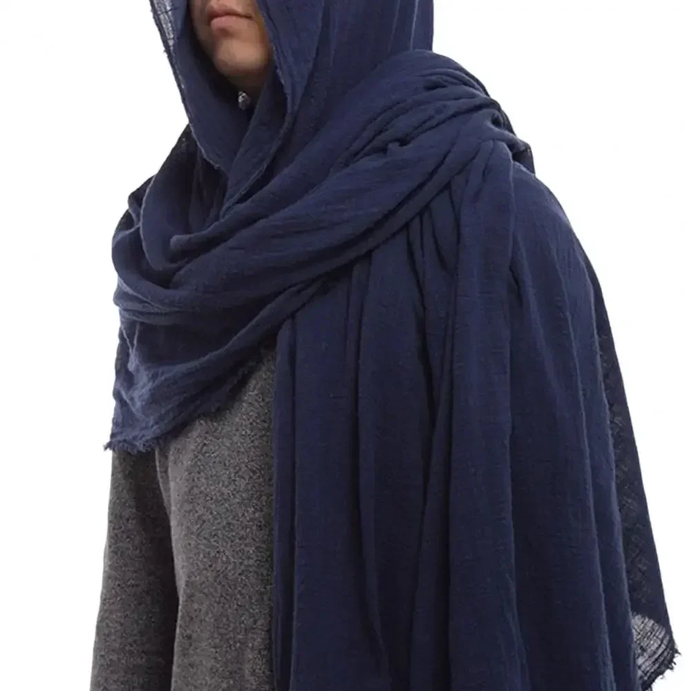 

Men's Vintage Scarf - Soft Breathable Solid Color, Medieval Hood Cloak for Banquet & Costume
