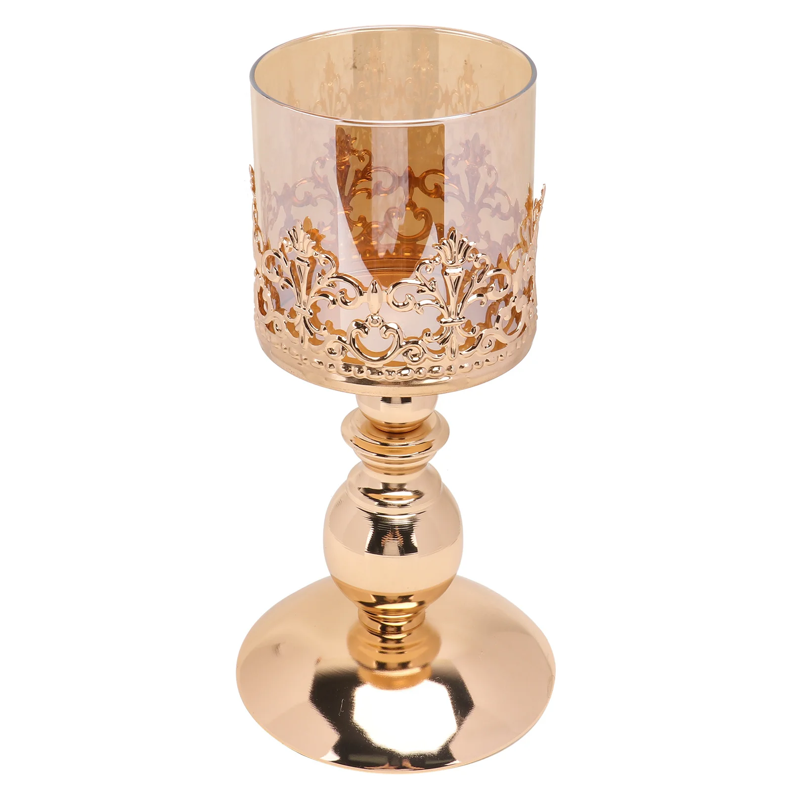 

Holder Chic Iron Candlestick European Style Tall Shelf Perfect for Wedding Anniversary