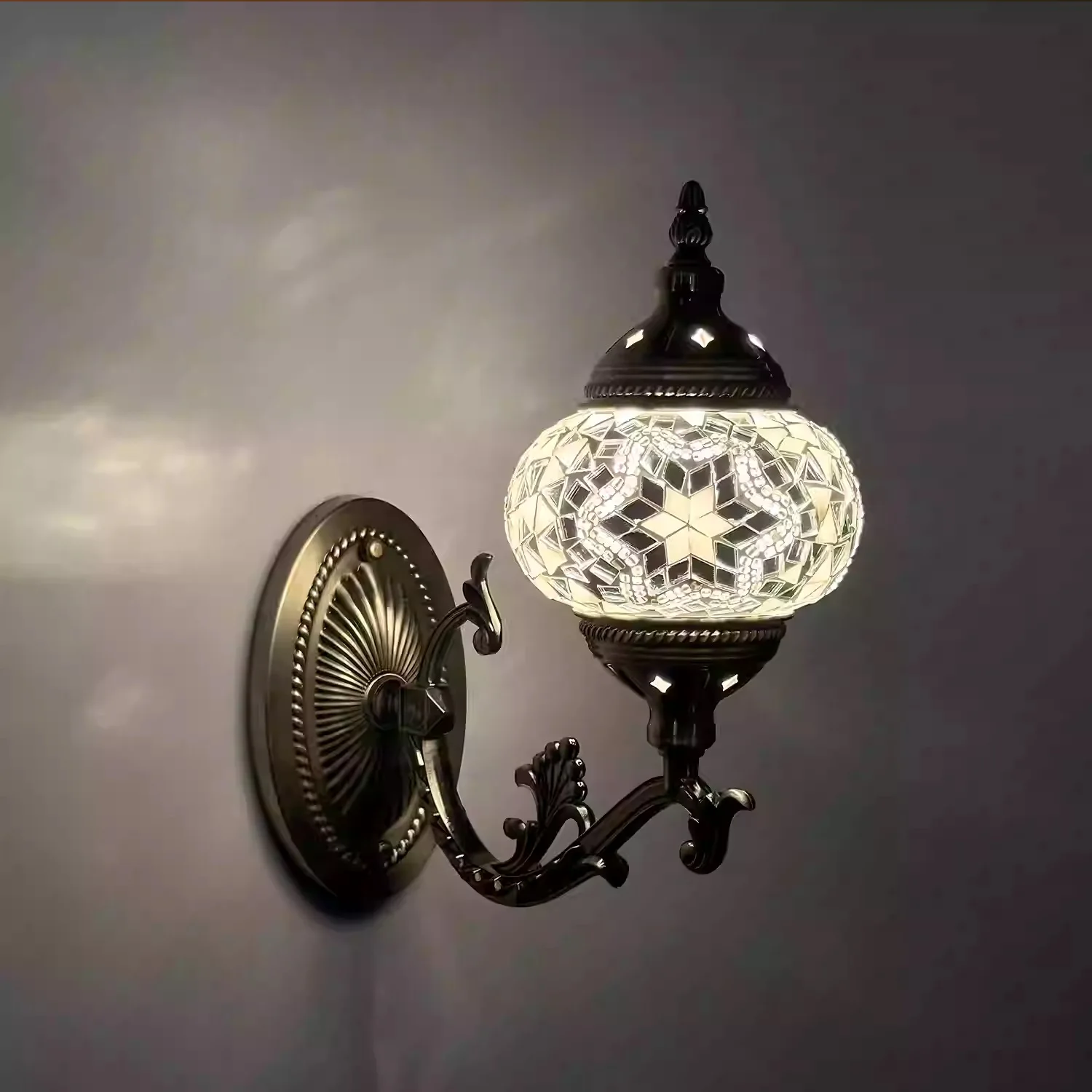 Turkish Mosaic Wall Lamps Luminaria Applique Murale Intérieur Led Lampara Bedroom Living Room Balcony Aisle Shop Decor Light