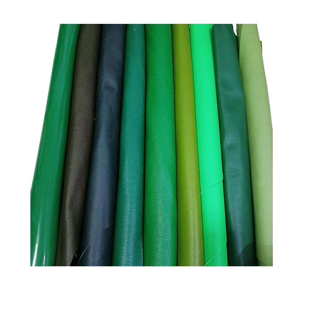 Customized First Layer of Cowhide, Green Leather Sofa, Handmade DIY Leather, Pure Soft Genuine Leather Fabric
