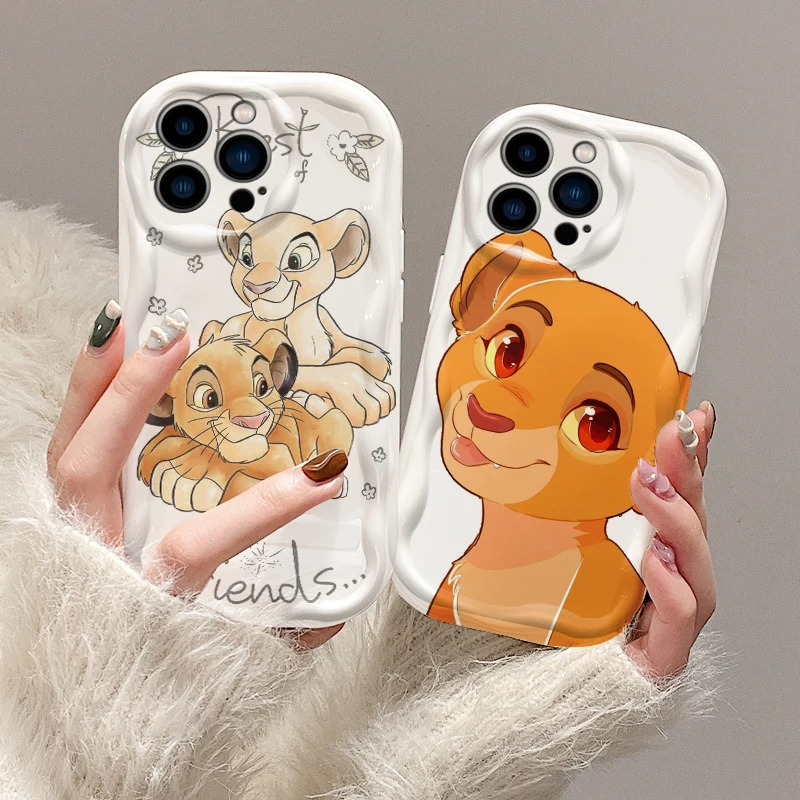 The Lion King Cute For Apple iPhone 15 14 13 12 11 XS XR X Pro Max Plus Wave Oil Funda Phone Case