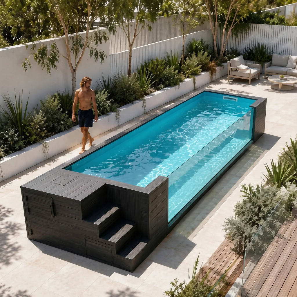 Outdoor Hot Tubs Garden Backyard Swimming Pool Large Outdoor Swimming Pool Container Swimming Pool Factory Price