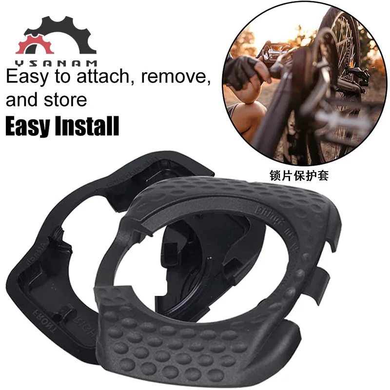 1 Pair Black Cleat Covers Quick Release Cycling Shoes Cleats Case Self-locking Pedal Cover Aerodynamic For WAHOO SpeedPlay Zero - view 4