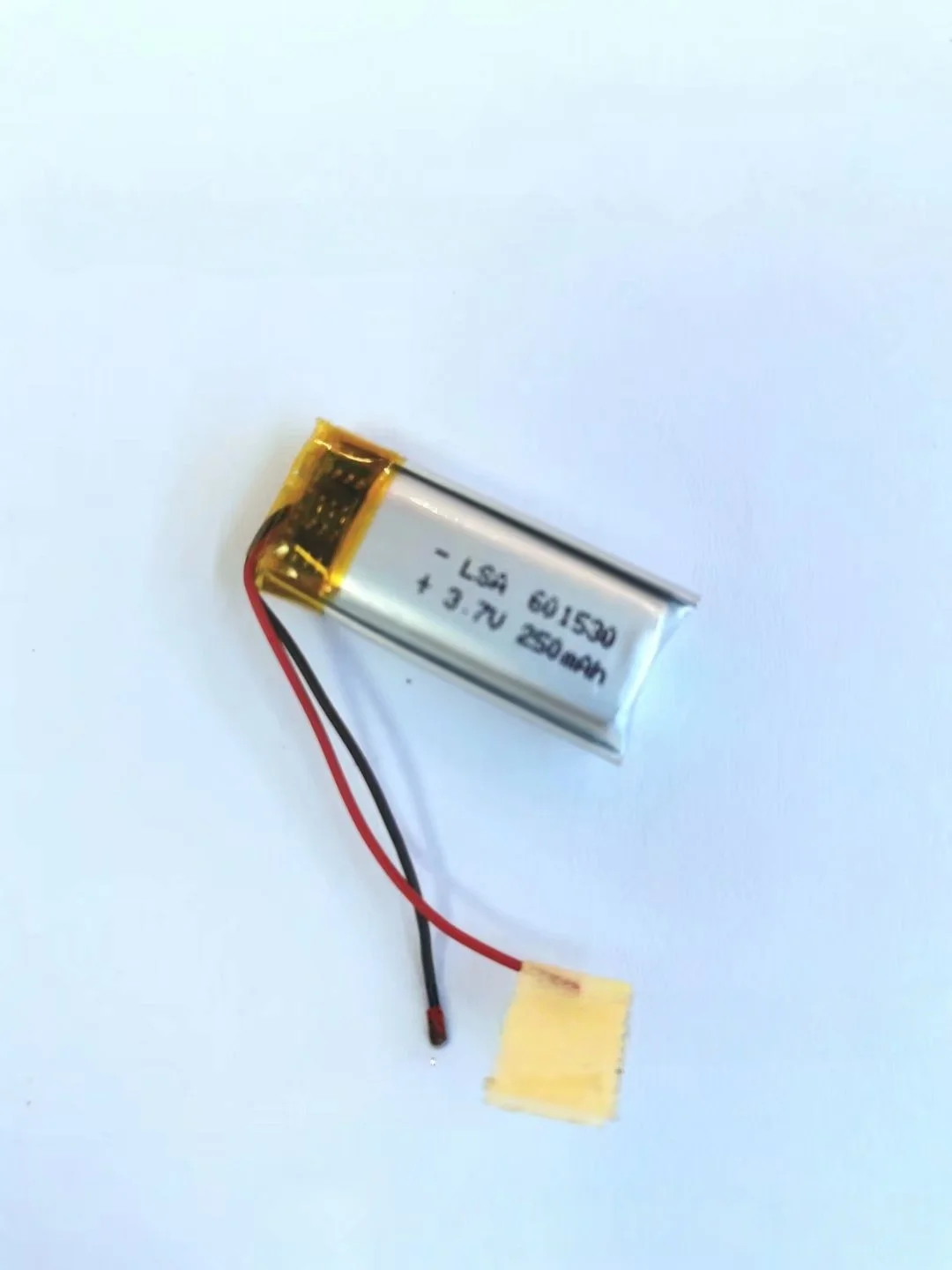 601530 Polymer Lithium-Ion Battery, 240mAh, 3.7V, for Smart Wearables, Bluetooth Headphones, and Hydration Devices