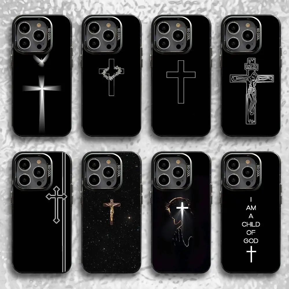 

Verse of The Christian Bible Jesus Case For iPhone 16,15,14,13,12,11,Pro,XS,Max,Plus,Mini,SE Black Candy Matte Shockproof Cover