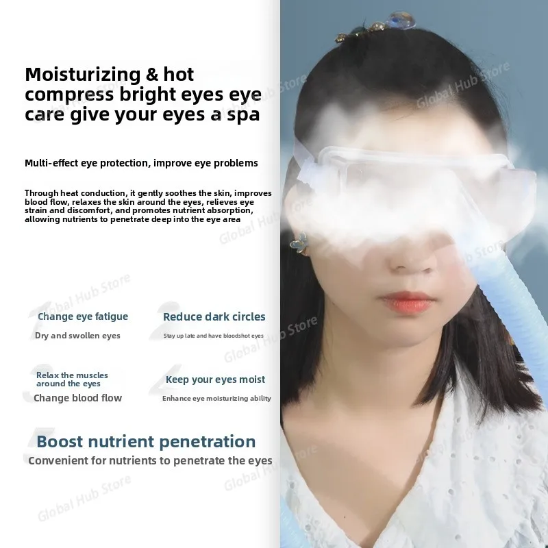 Eye Fumigation and Beauty Equipment Household Ultrasonic Spa Nebulizer Relieve Eye Fatigue Replenish Water and Moisturize