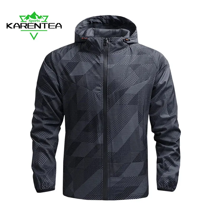 Karentea Running Coats Gym Sportswear Jogging for Men Jacket Fitness Tracksuits Breathable Soft Sports Tennis Clothing Outdoor