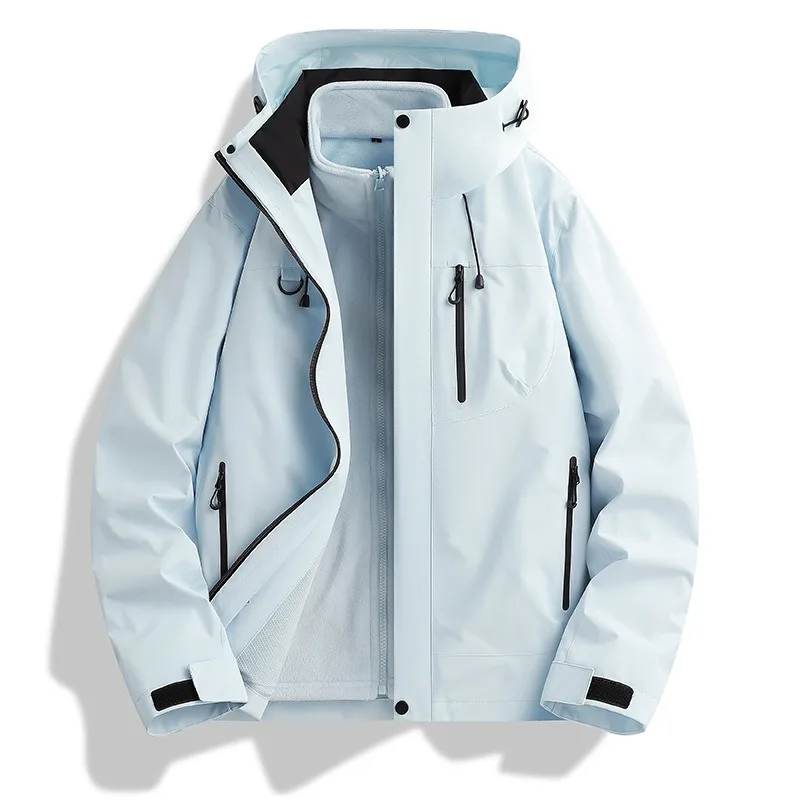 

Men's Mountaineering Jacket with Inner Lining Waterproof Loose Warm Outdoor Camping Hiking Cycling Fishing Men's Skiing Jacket