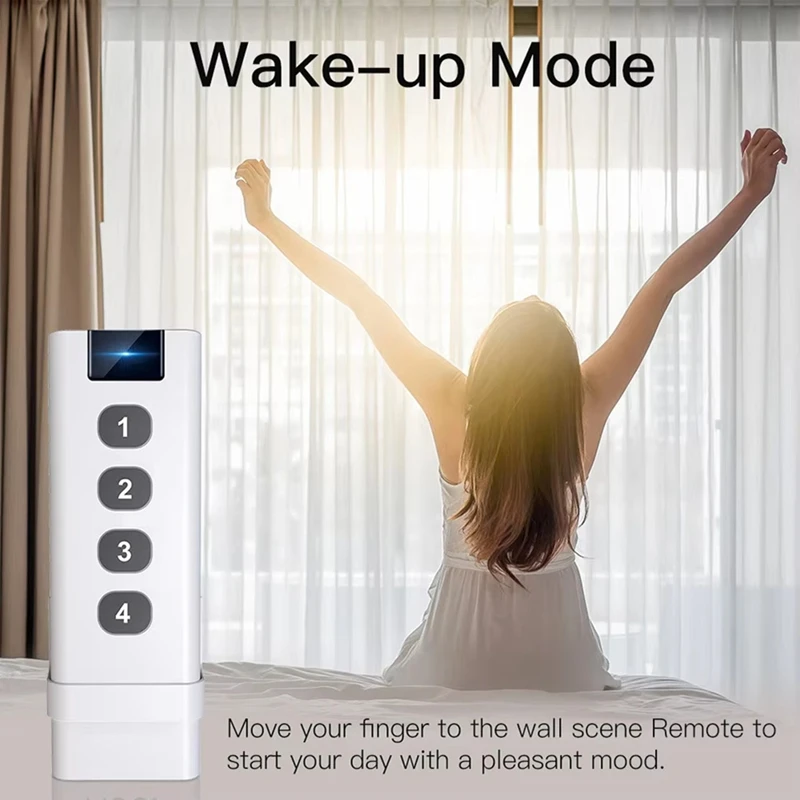 Hot Sale 2Pcs Tuya Zigbee Control Devices Smart Wireless Scene Switch 4 Key Remote Portable Remote Controls For Home Smart Life