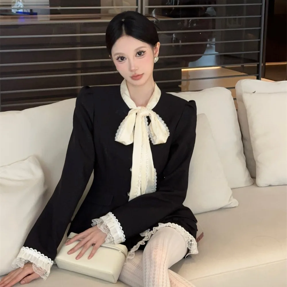 UNXX 2024 Autumn New Arrivals Blazer + Skirt-pants Elegant Fitted Heiress Style Set for Women Female Office Lady High Quality