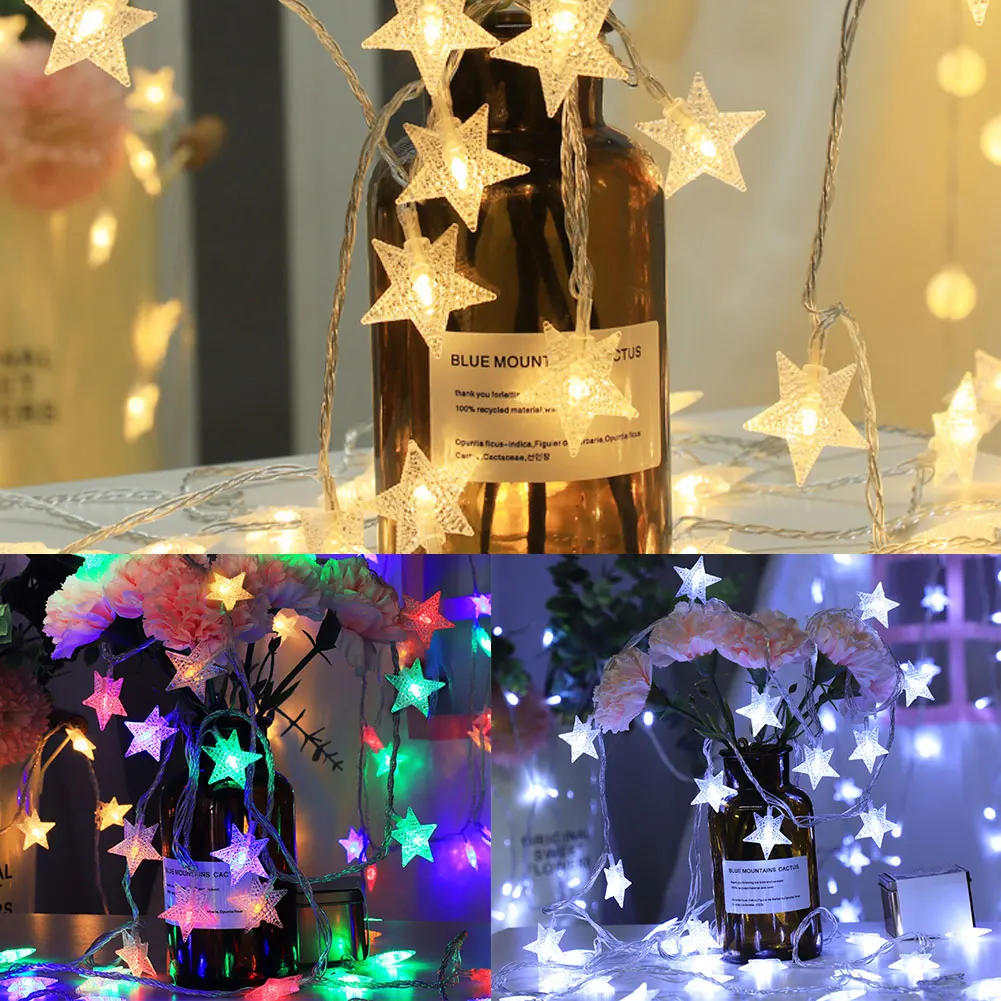 

Christmas Light Led Snowflake Curtain Icicle Fairy String Lights Garland Outdoor For Home Garden New Year Party Decoration