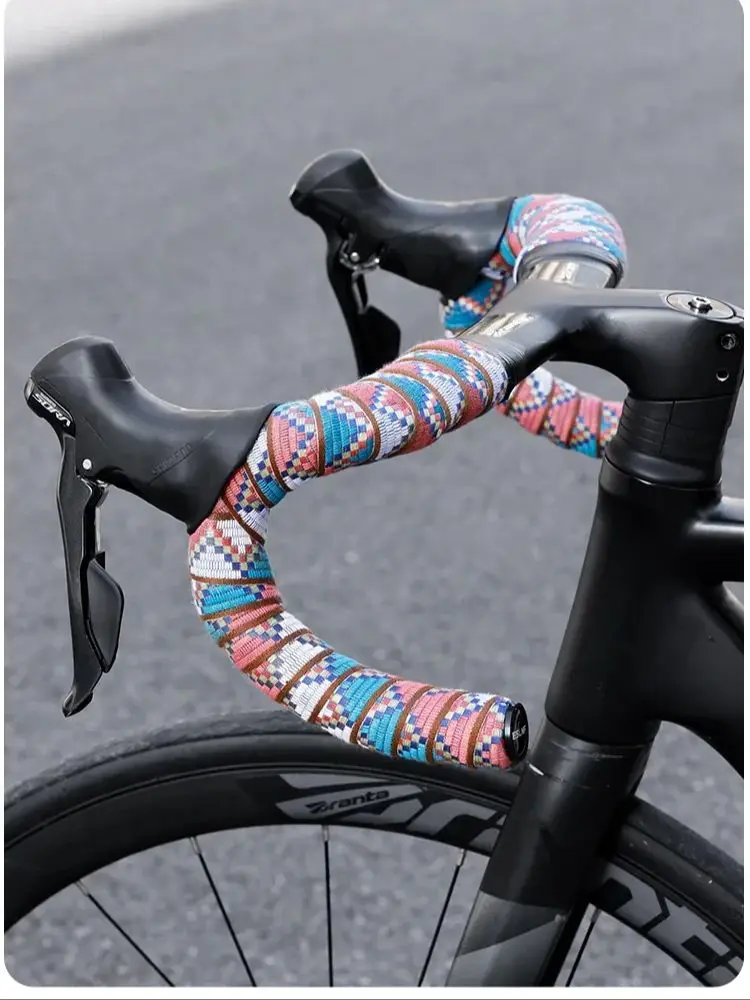 AliExpress ESLNF Shockproof Tweed Style Road Bicycle Handlebar Tape Comfortable Cotton MTB Handlebar Strap Fashionable Bike Handlebar Cover