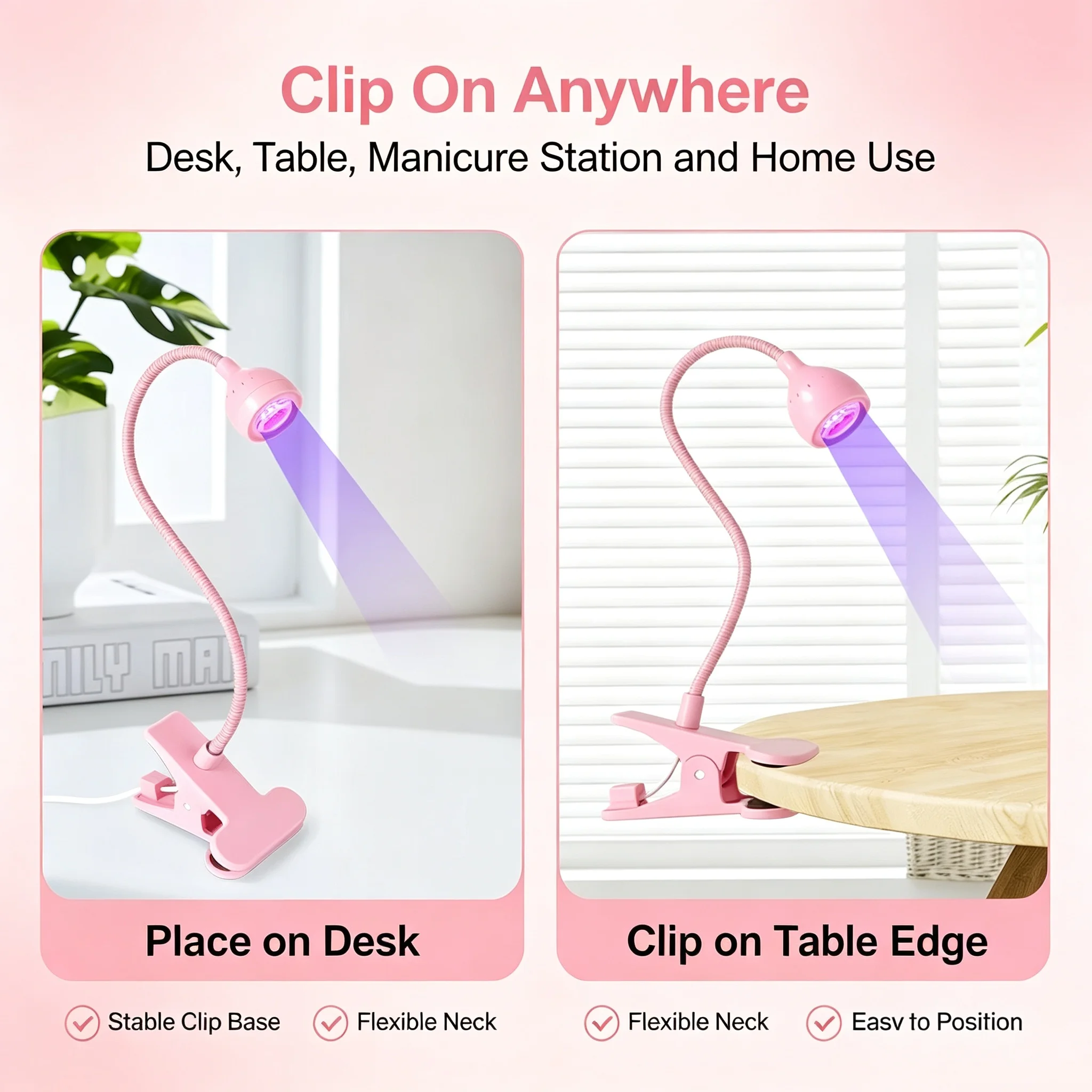 Flexible Clip-On UV LED Nail D - Uv Nail Lamp ulasan dan harga