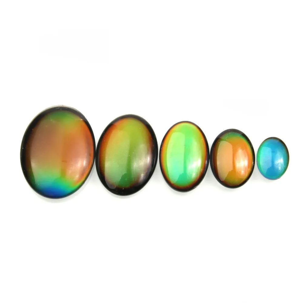 Oval Cabochon Glass Color Change By Temperature Circular Beads For Jewelry Making DIY Earrings Ring Necklace Accessory