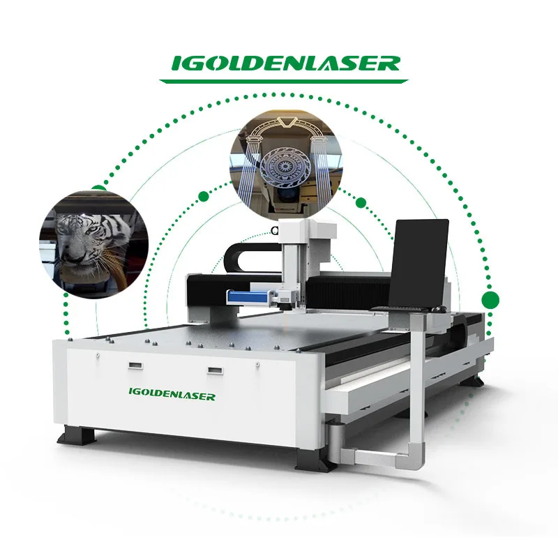 All-In-One Roestvrijstalen Glas Led Spiegel Zandstralen Boren Fiber Laser Markering Machine 50W