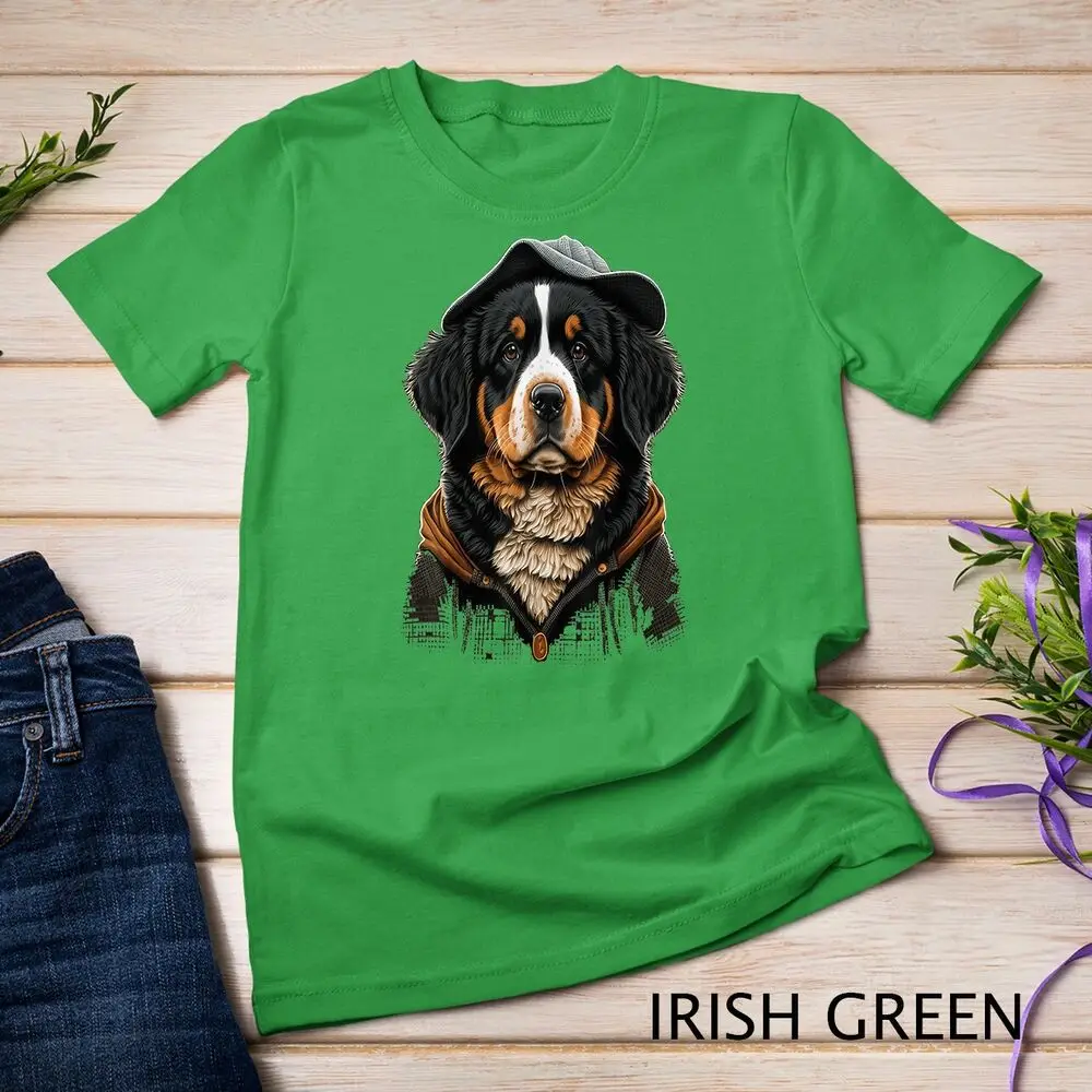 Simpatico cane di montagna Bernese su t-shirt Unisex amante del cane di montagna Bernese