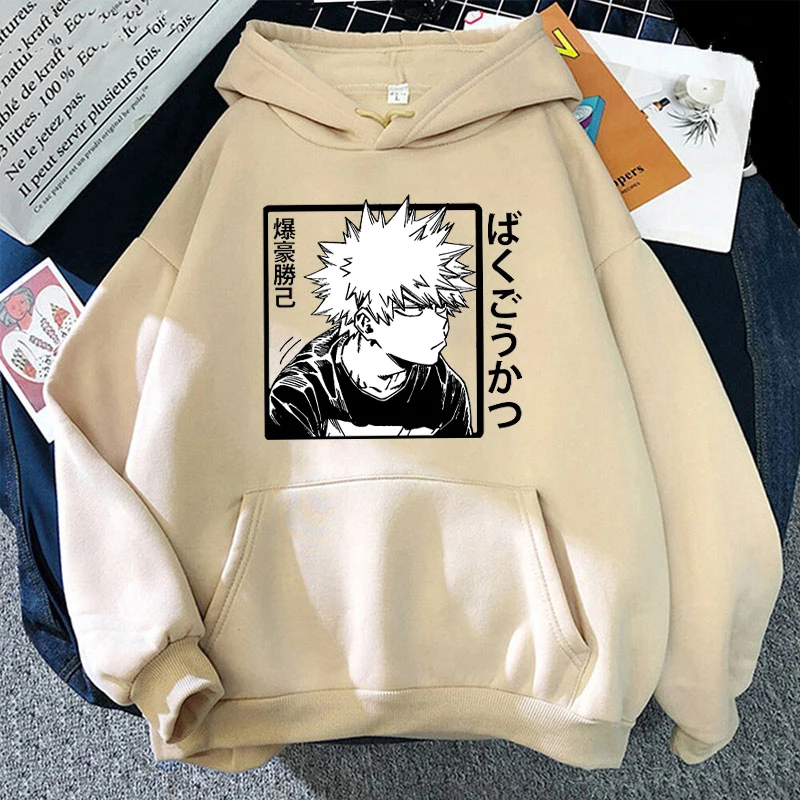 

Hot Sale Autumn Winter Fashion Long-Sleeved Women Men Sweater Anime Bakugou Katsuki Outdoor Sports Casual Loose Hoode