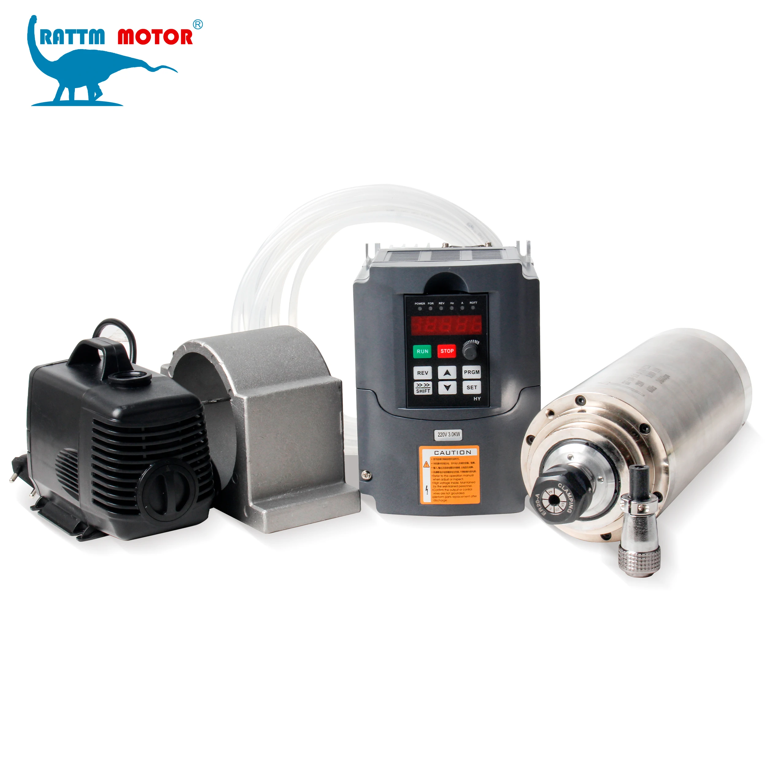 POWACE GDZ-100-3.0 3KW ER20 Water Cooling Cooled CNC Spindle Motor For Woodworking Lathe