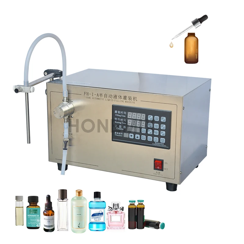 

Hone Small semi automatic vial filler cosmetic liquid essential oil magnetic pump filling machine