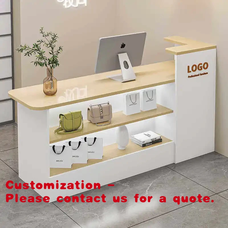 

Customize.Leather Durable Bar Counter Cashier Reception Desk Simple Modern Design Commercial Women's Clothing Store Small Shop S