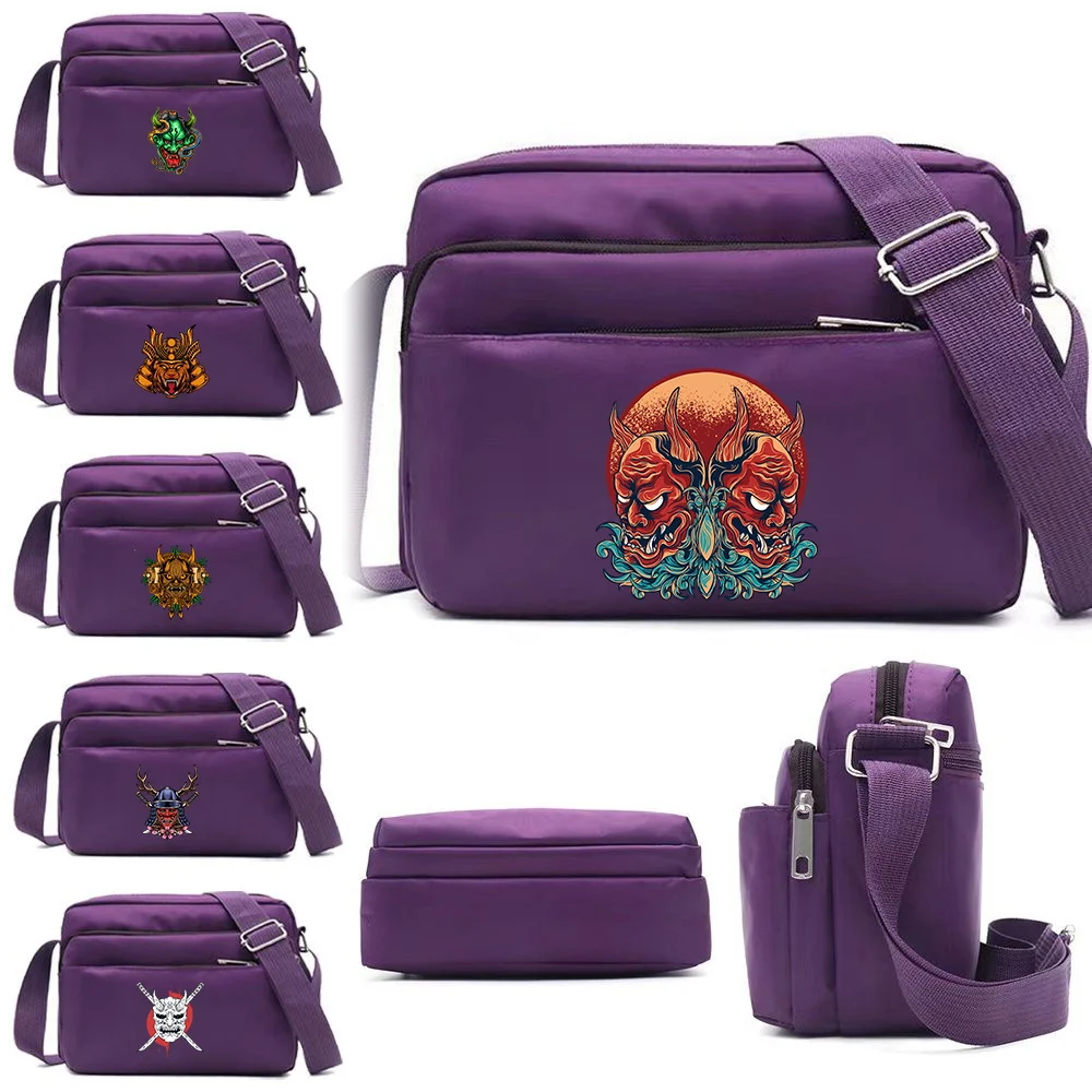 Messenger Bag Fashion Design Sense Simple and Durable Outdoor Travel Monster Pattern Printing Series Women Storage Pack