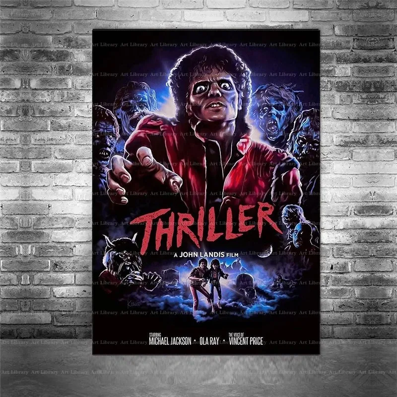 Singer Michael Jackson Pop Music Album Poster Classic Song Thriller Canvas Painting Prints Wall Pictures Home Decor Gifts