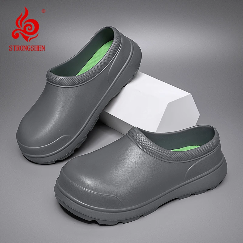 

STRONGSHEN Men Women Chef Shoes Non-slip Waterproof Oil-proof Kitchen Shoes Work Shoes For Master Restaurant Shoes Rain Shoes