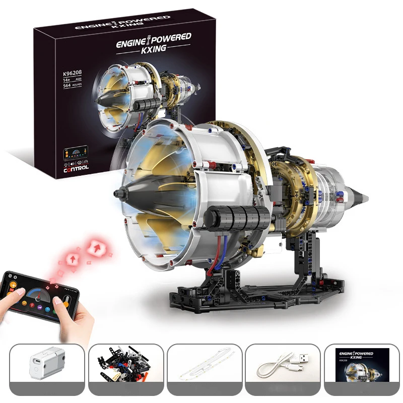 

Fighter Space Shuttle 564PCS Mechanical Engine, Electric Building Block Toy Model Assembly, Boys DIY Educational Toy Gift