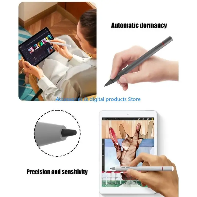77JD USI2.0 Pen Palms Rejection with 4096 Levels Pressure Screen Pencil Tablet Pen for Duet 3 5/713/714 5