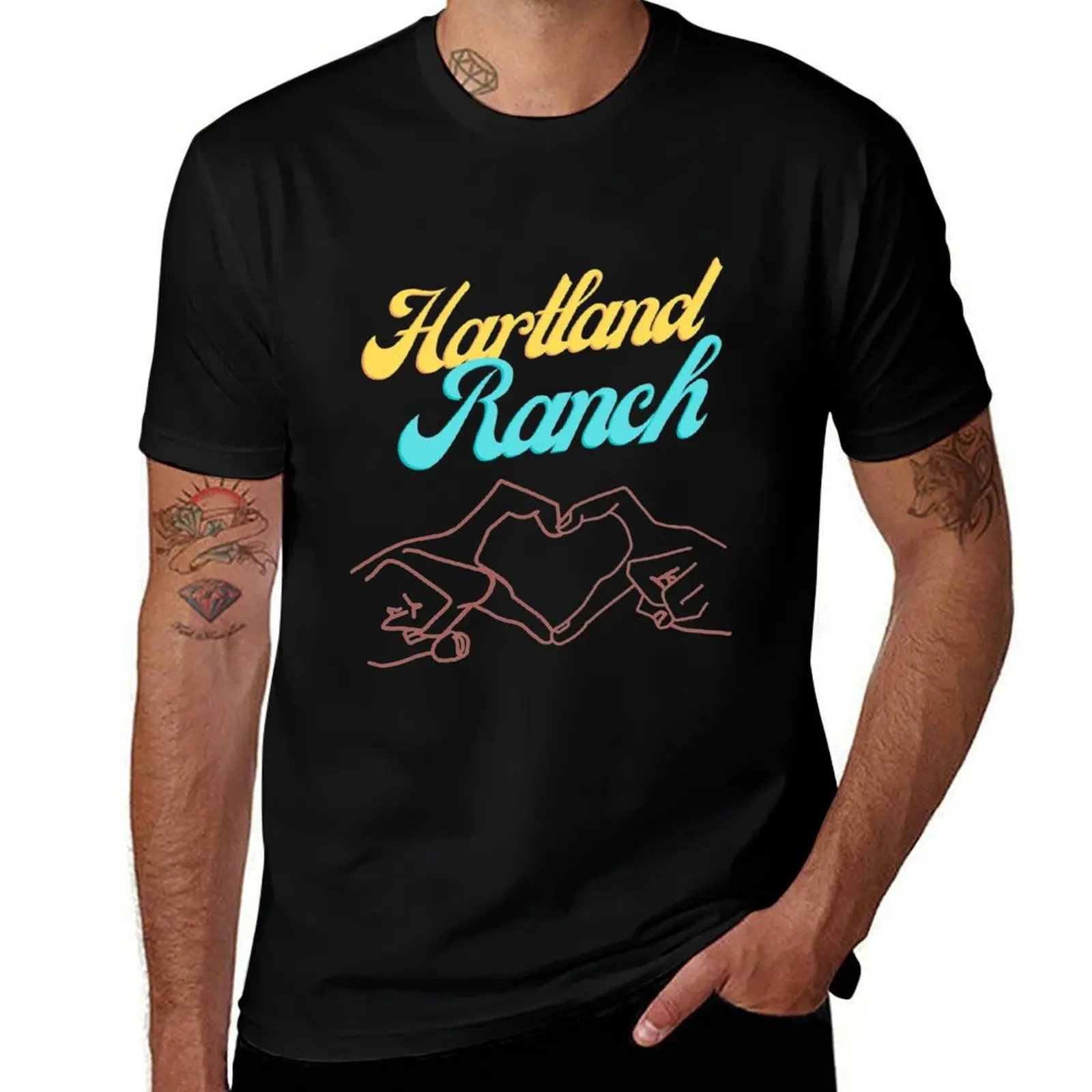 

HL SELLING printed BEST Black T-Shirt Ranch shirts for Heartland t shirts man man MERCHANDISE graphic for t Ranch