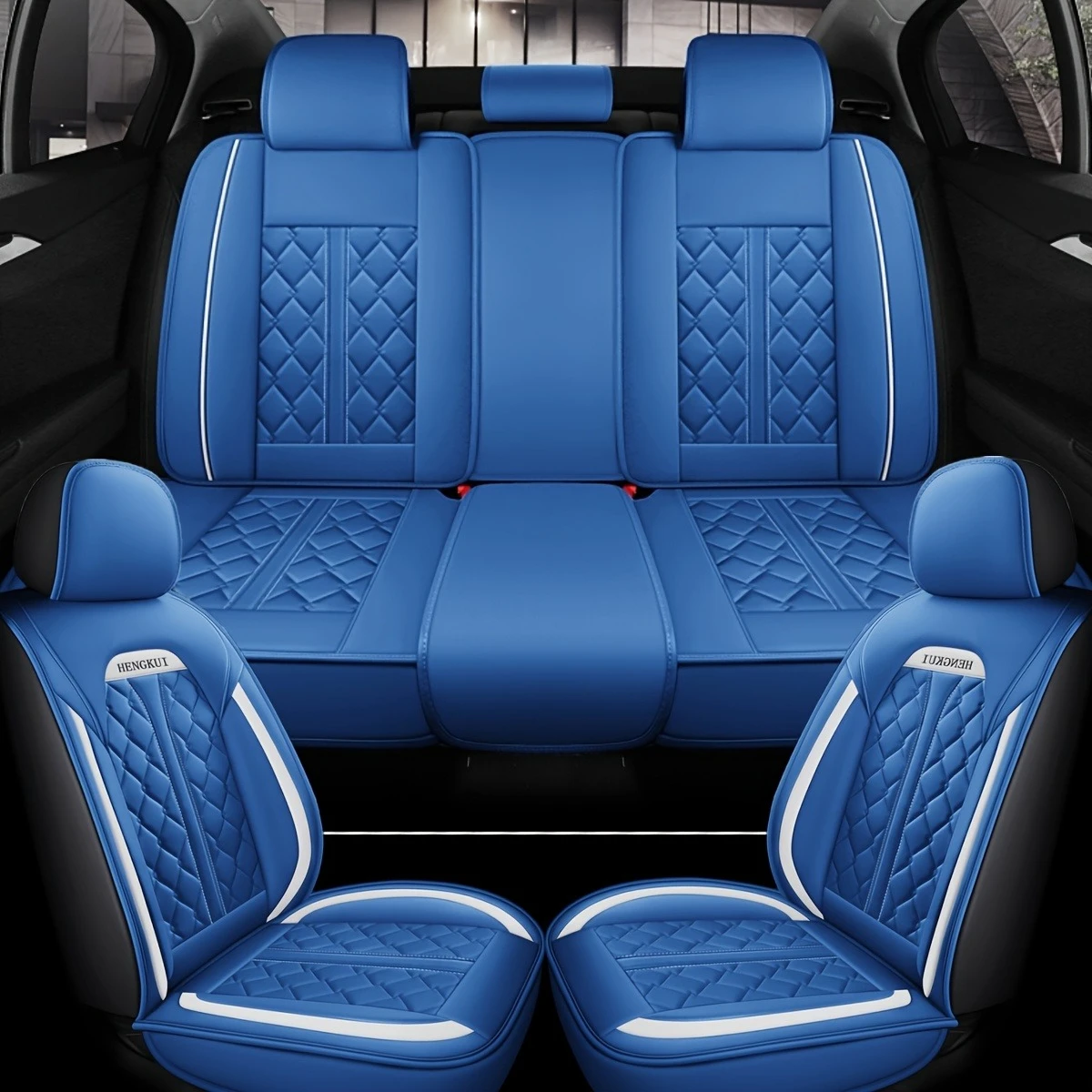 Leather 5 Seat Car Seat Covers Full Set For gac aion ut ford ranger haval dargo celta opel corsa f Universal Car Interior Set