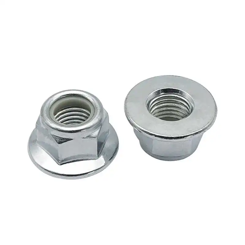 DIN6926 Metric M4 M5 M6 M8 M10 M12 Antirust Zinc Plated Hex Flange Nylon Insert Lock Nut Self-locking Nylock Locknut